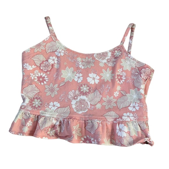 Altar's State Peach Floral Crop Top Women Size Medium | 48-51 - Picture 3 of 7